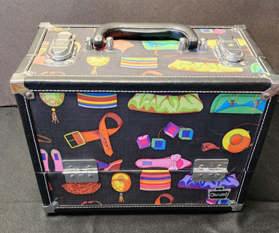 CABOODLES Shoe/Purse Print Jewelry and Make Up Carry Case w/Handle