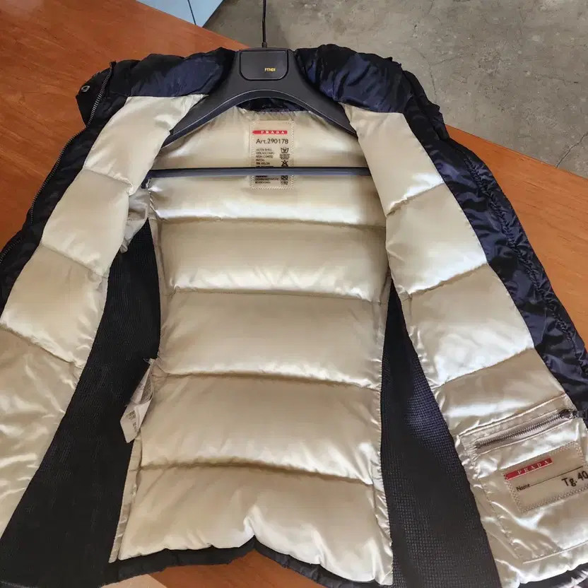 Prada Authentic Triangular Logo Down Puffer Jacke… - image 5