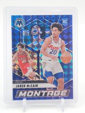 JARED MCCAIN 2024-25 MOSAIC MONTAGE BLUE PRIZM ROOKIE /199 #5 76ERS Q5194