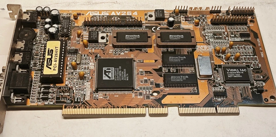 Rare VGA MediaBus ASUS PCI-AV264VT v1.2 (Mach64VT + Sound Blaster Vibra 16) 2 MB - Image 2 of 4