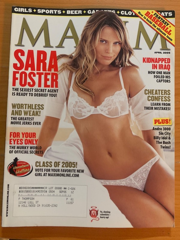 Maxim Magazine April 2005 Subscription Edition Cover: Sara Foster