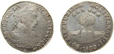 Bolivia 1830 PTS JL 4 Soles Silver (.667) AU