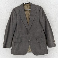 Vintage Polo Ralph Lauren Blazer Mens 39 Gray Plaid Wool USA Jacket University