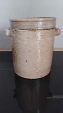 Pot à Sel grès vernissé avec couvercle made in France excellent état