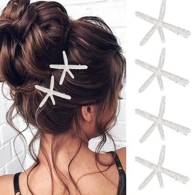 Starfish Hair Clip Silver Mermaid Hair Clips Seashell Hair Accessories for Wo...