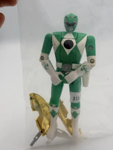 Bandai Vintage Power Rangers Green Ranger 5.5 Inch Flip Head Action Figure Conpl