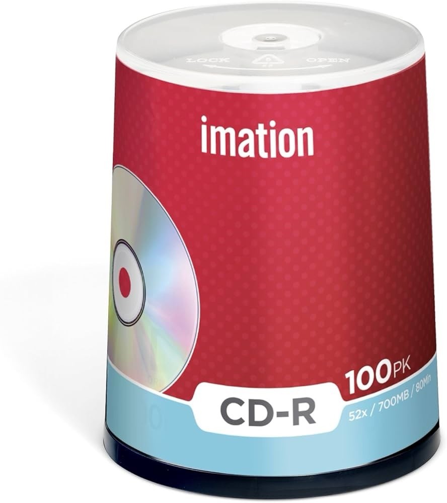 NEW Imation 100 Blank Discs CD-R 1x-52x 700mb