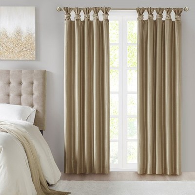 Twist Tab Total Blackout Window Curtain Panel Bronze 50x84'' Blackout