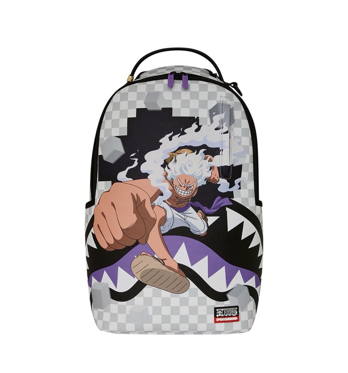 Sprayground x One Piece Gear 5 Luffy Checkered Smash Backpack