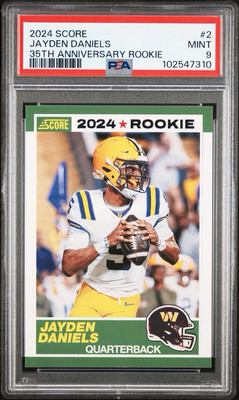 2024 Score 2 JAYDEN DANIELS 35th Anniversary Rookie RC MINT PSA 9