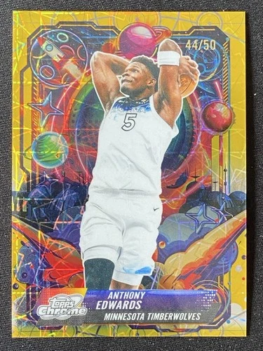 Anthony Edwards 2025-26 Topps Cosmic Chrome Propulsion Gold Interstellar /50