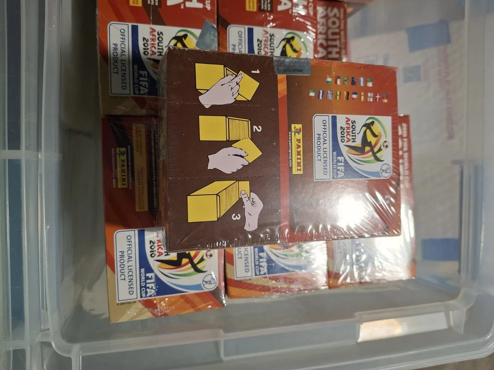 Pegatinas Panini Sudáfrica 2010 Mundial Caja Sellada 100 Paquetes Messi Ronaldo Foto 3 de 4