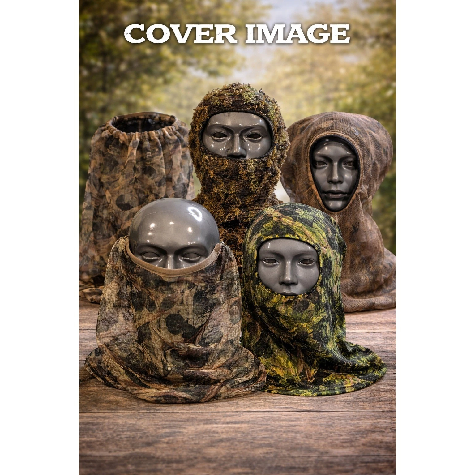 Camo Mesh Face Mask Hunting Veil Lightweight Camouflage Head Net Cover