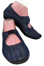 ARCOPEDICO LEINA Sorrento Slip On Women's EU 38 Navy Blue Stretch Comfort Flats