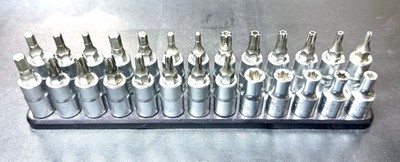 VIM TOOLS  HMS26  26-Piece 1/4-Inch Drive TORX & Hex Bit Socket Set - On Rail