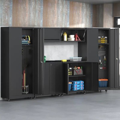 6Pcs Metal Workshop/Garage Cabinet System Rolling Chest Kitchen Tool Storage Box