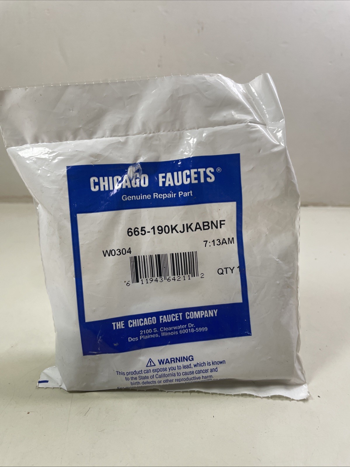 Chicago Faucets 665-190KJKABNF Actuator Replacement Part Assembly