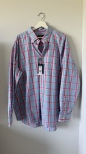 NWT Vineyard Vines plaid button-down shirt blue pink check pattern logo Men XXL