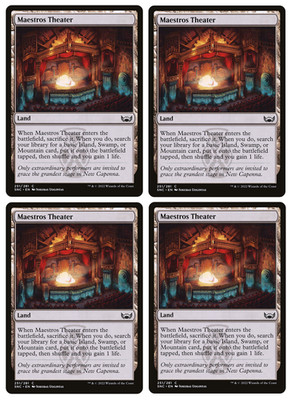 MTG: 4 x Maestros Theatre (Playset) - Land - Streets of New Capenna (SNC) - M/NM