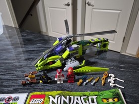 100% Complete LEGO Ninjago 9443 Rattlecopter w/instructions & new stickers