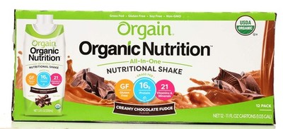 Organic Creamy Chocolate Fudge Shake 12 Pack, 11 FZ