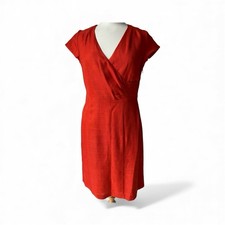 Boden Size 10R Burnt Orange Faux Wrap Pencil Dress