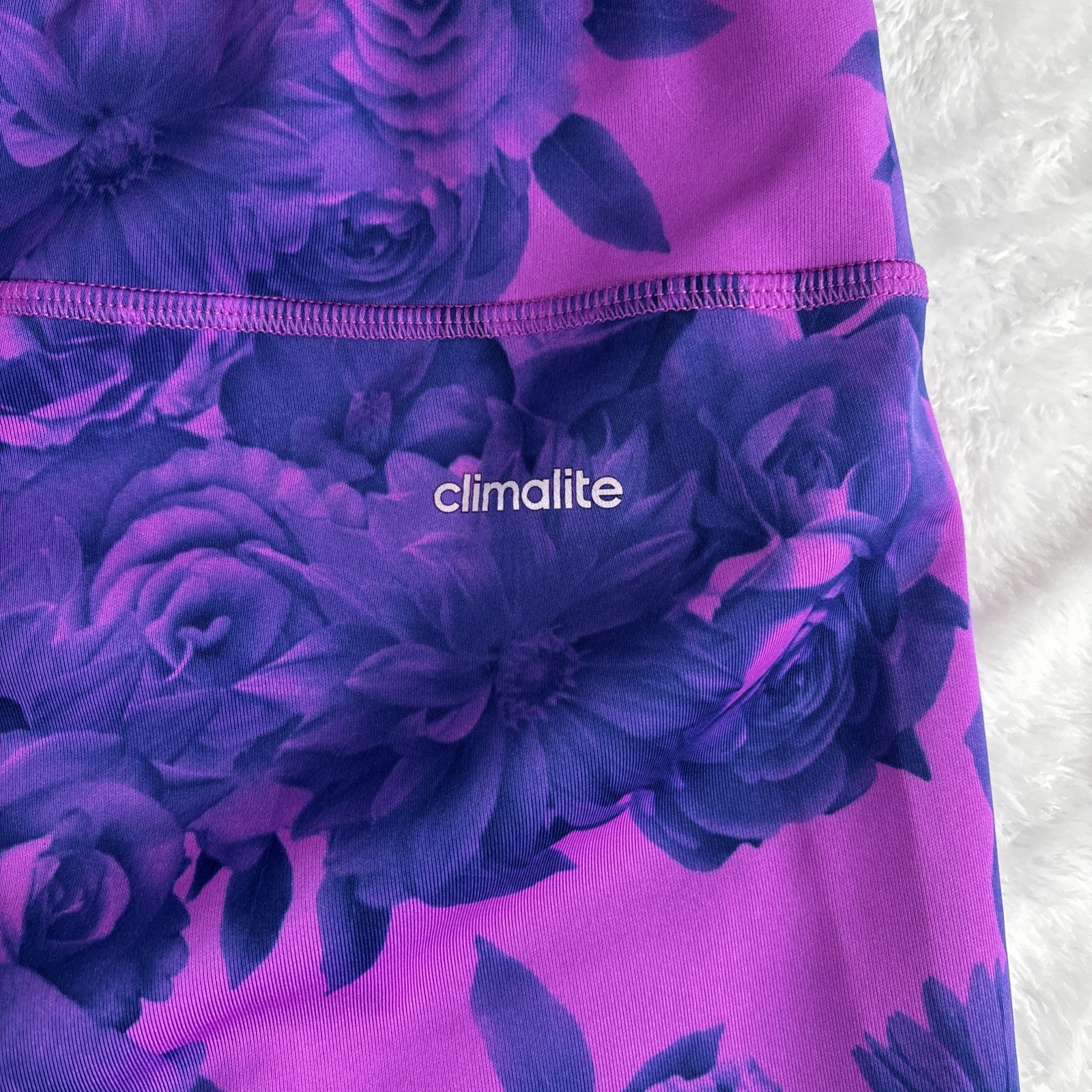 Adidas 3/4 Workout Leggings XL Activewear Climalite Women's Pant Floral Print thumbnail 3