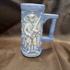 Breweriana Stein Light Blue White Collectible Unique Historical Design — photo 1