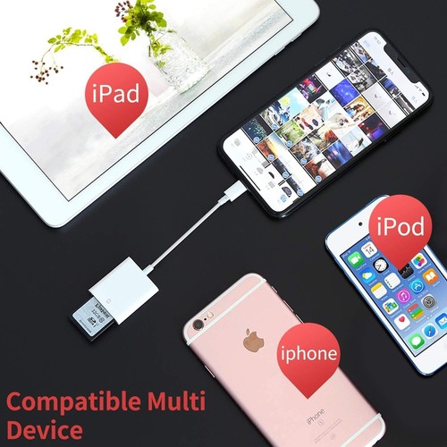 Apple Mfi Certified Lightning to SD Card Camera Reader for Iphone Ipad, Veetone - Picture 4 of 9
