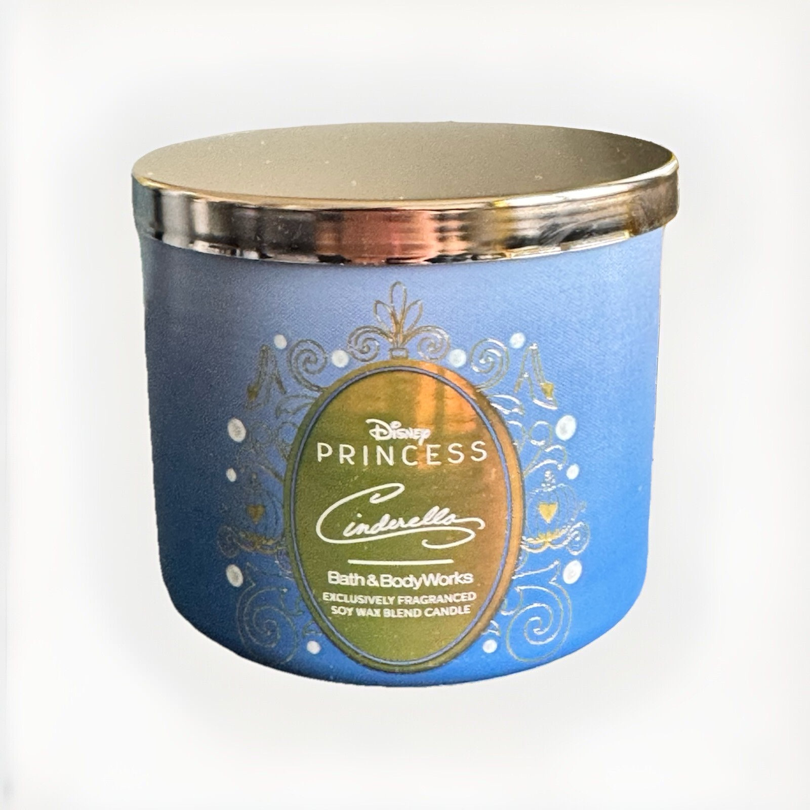 Disney & Bath & Body Works Princess Collection CINDERELLA 3 Wick Candle New