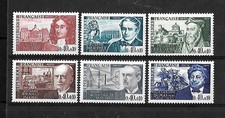 Timbres Neuf : Série n° 1623 à 1628  - Personnages célébrés français - 1970