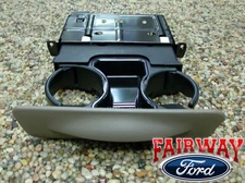 99 00 01 Super Duty F250 F350 F450 F550 OEM Ford Dash Cup Holder PARCHMENT TAN