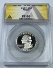 1957  Washington US Silver Quarter,   PF66 by ANACS,   CAMEO,  a SUPERB coin!!