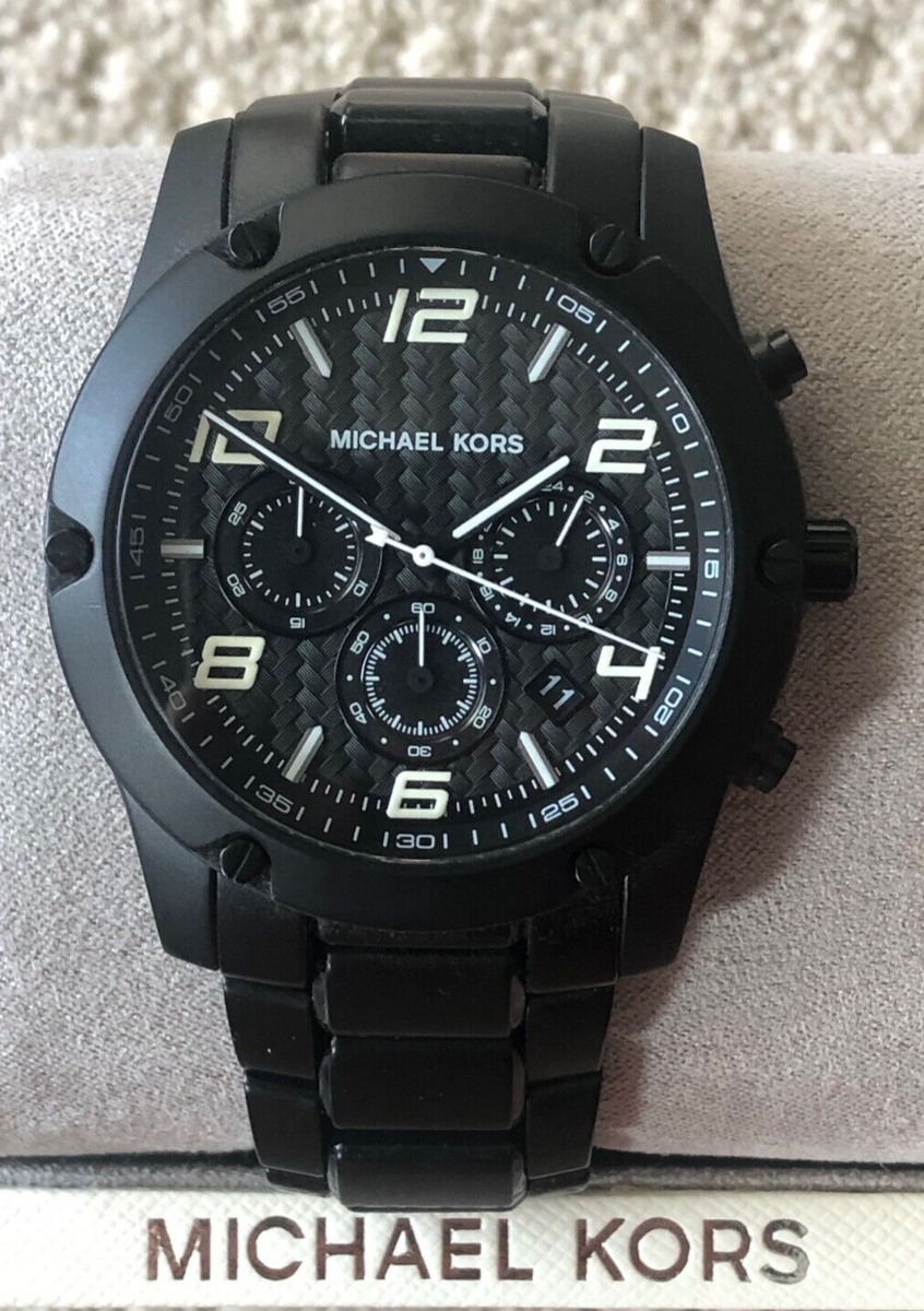 ON SALE New Michael Kors Men's Caine MK8473 Black Watch | eBay