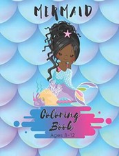 Mermaid Coloring Book Ages 8-12: 50 Coloring Pages  Paperback  Made In USA-,