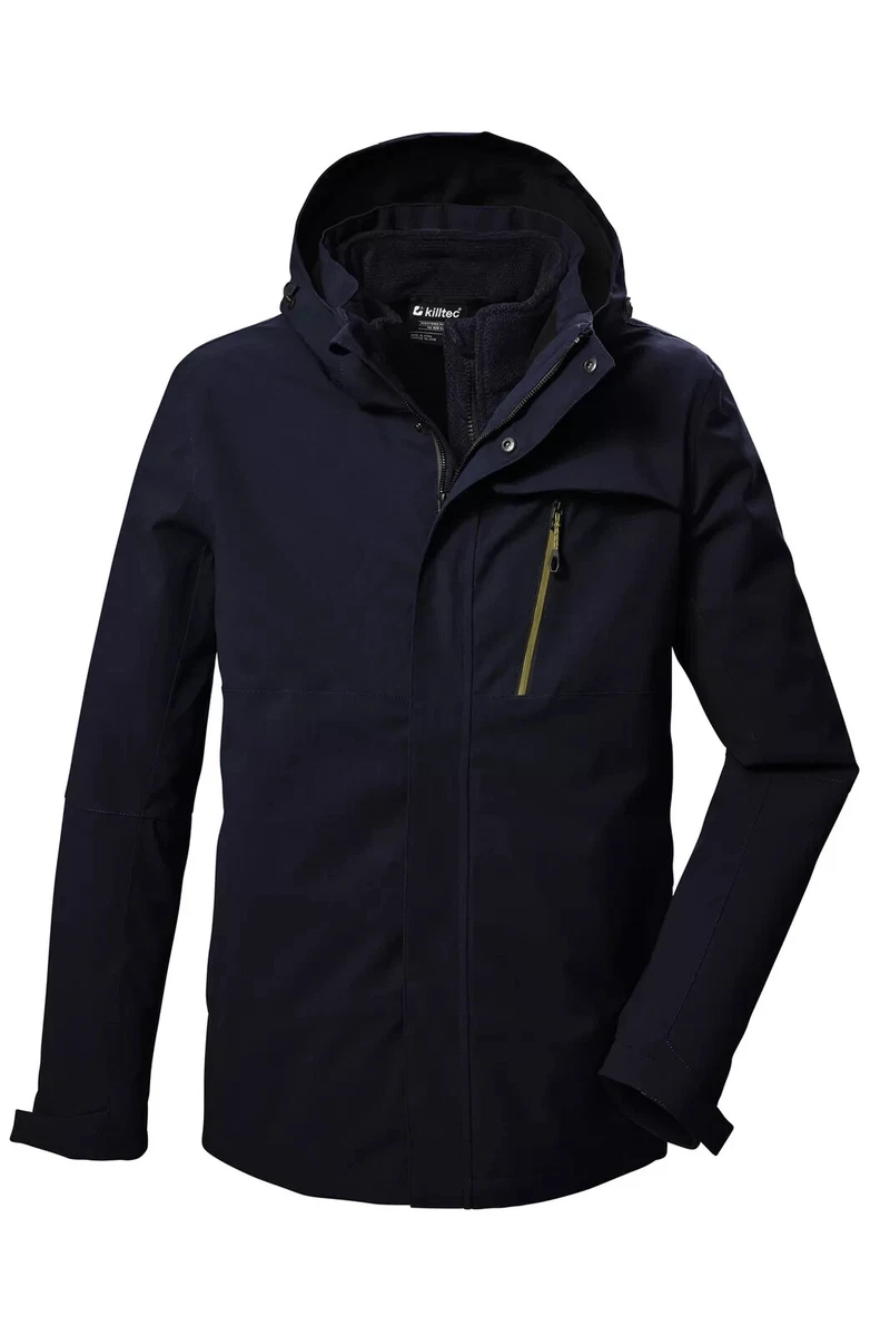 Giacca Killtec Kos 69 Power Stretch - Felpa Con Collo Alto Uomo, Tasche Con Zip, Perfetta Come Stratto Intermedio