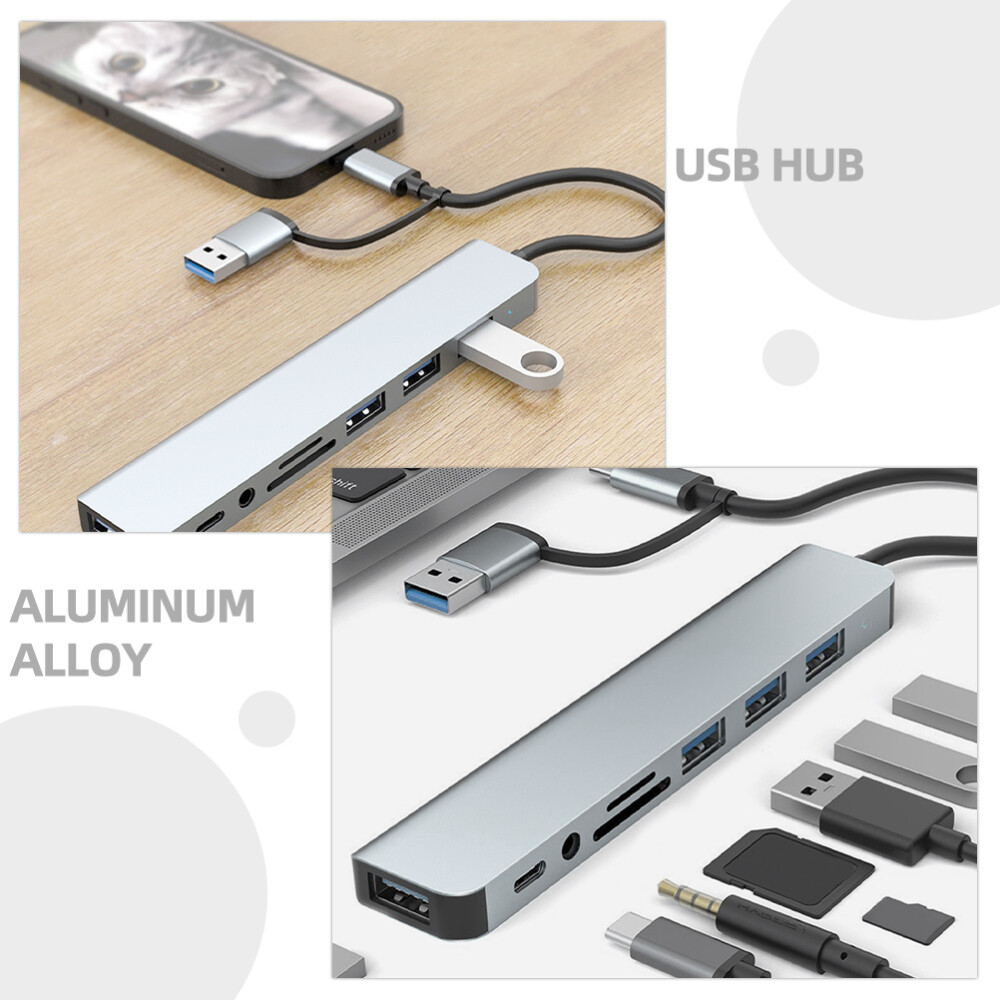 USB TypeC Hub for Laptop with Multiple Ports Splitter Extender
