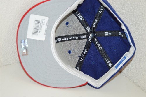 NEW CHICAGO CUBS BLUE RED GRAY BRIM FITTED 5950 WOOL NEW ERA BASEBALL HAT 6 7/8 - Imagen 3 de 4