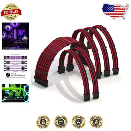 Braided 50cm PSU Cable Extension for Custom PC | 24P, 8P, 6+2P Compatible