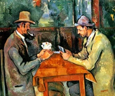 THE CARD PLAYERS TWO MEN PLAYING IMPRESSIONISM PAINTING BY PAUL CEZANNE REPRO