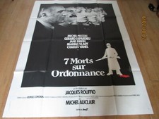 7 MORTS SUR ORDONNANCE PICCOLI Affiche cinéma originale f:120/160 année 1975 BE