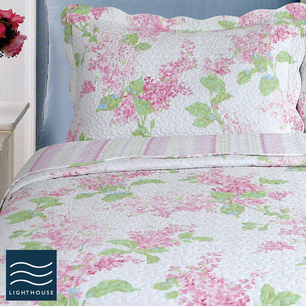 floral quilted throw