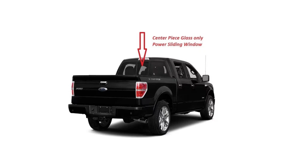 Center Piece Glass compatible with Ford F150 Power Slider 2010-2014 Heated Foto 3 de 4