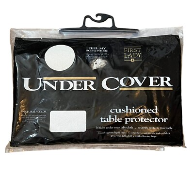 Vintage First Lady Undercover Cushioned Table Protector 52'' x 94'' Natural Color