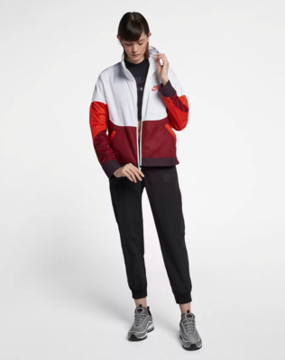 nike woven jacket white
