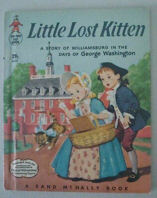 Little Lost Kitten Rand McNally Book Elf Children Illustrated Vintage  Reader