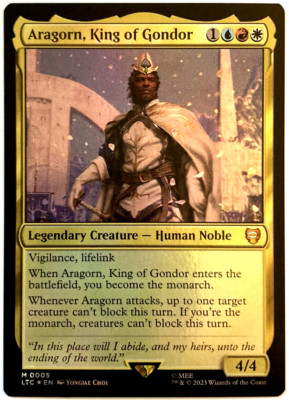 MTG Aragorn, King of Gondor Tales of Middle-earth Commander 0005 FOIL Mythic, NM