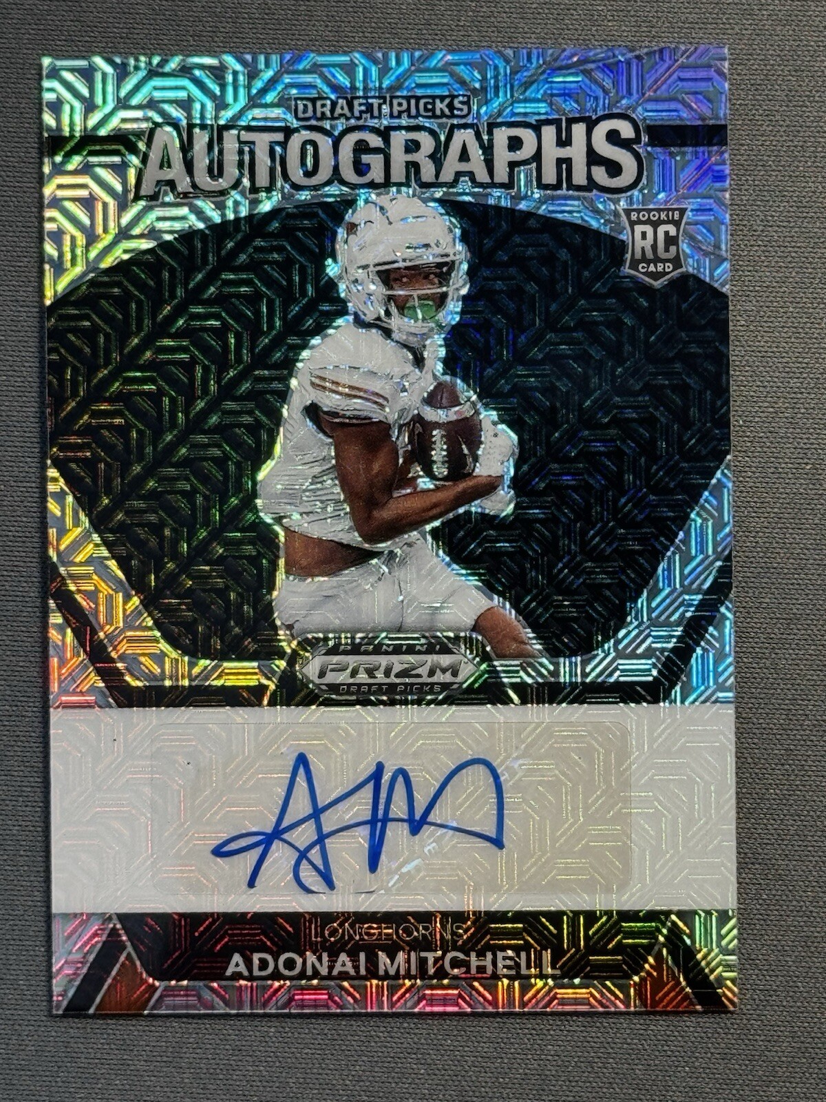 Adonai Mitchell 2024 Prizm Draft Picks RC Mojo Prizm AUTO ✍️ #’d 20/25 Longhorns