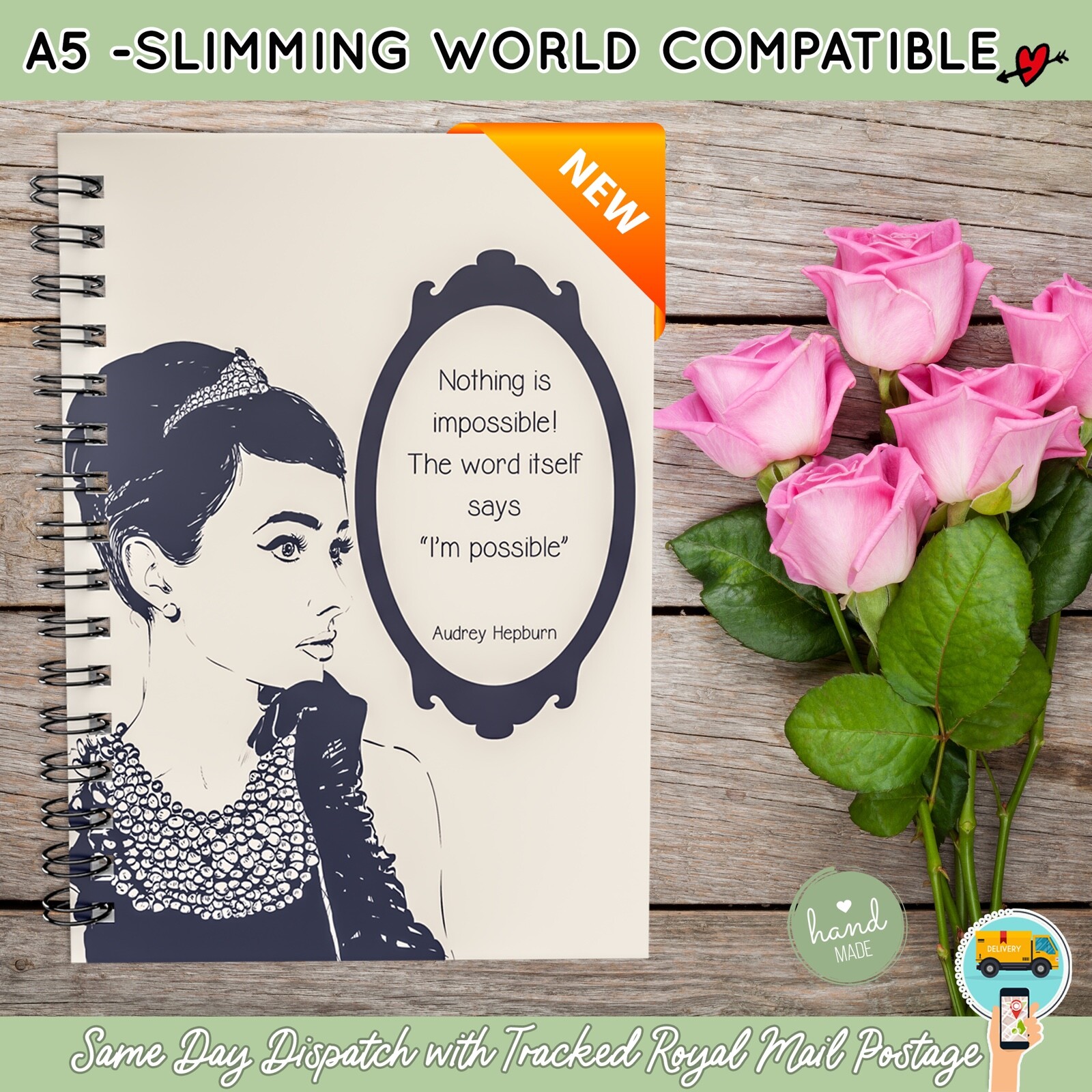 Food Diary Slimming World  Compatible Weight Loss Journal Planner Log 1150