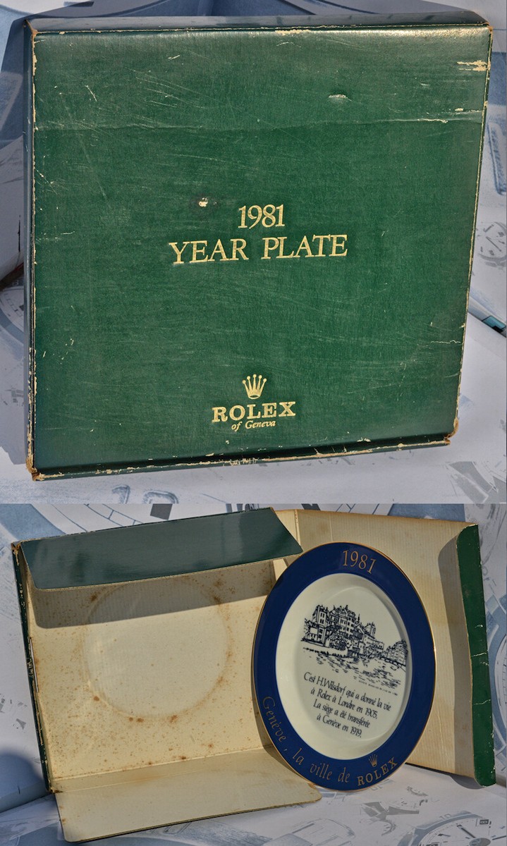 Rarissimo piatto Rolex da Collezione del 1981 Originale ancora